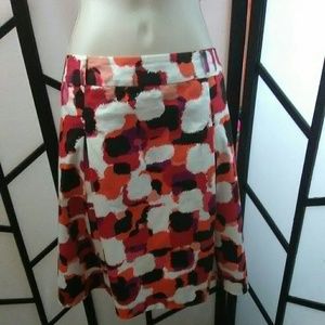 Apt 9 Women's Multicolored Orange Skirt Size 14